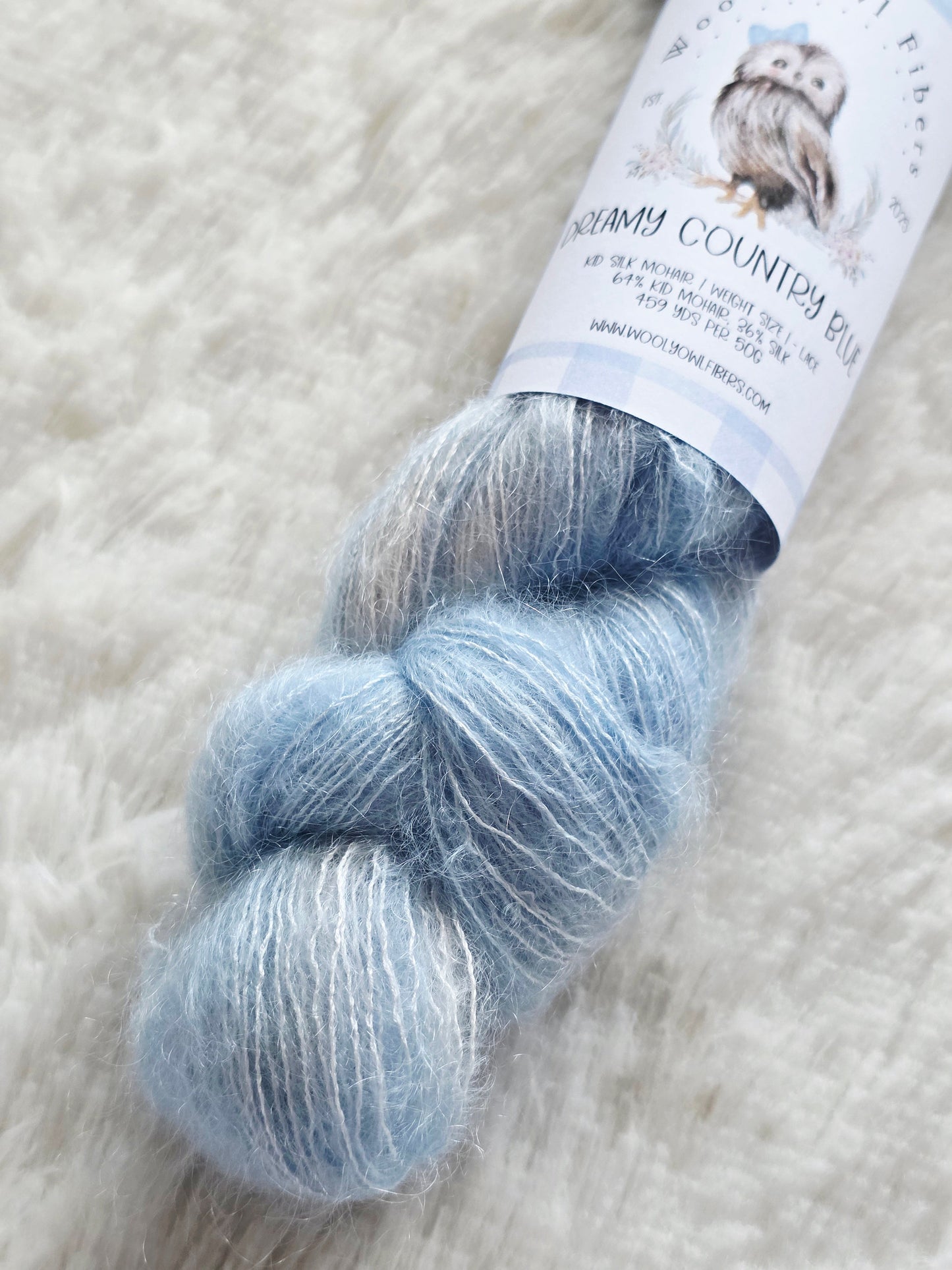 Dreamy Country Blue Wooly Owl Fibers