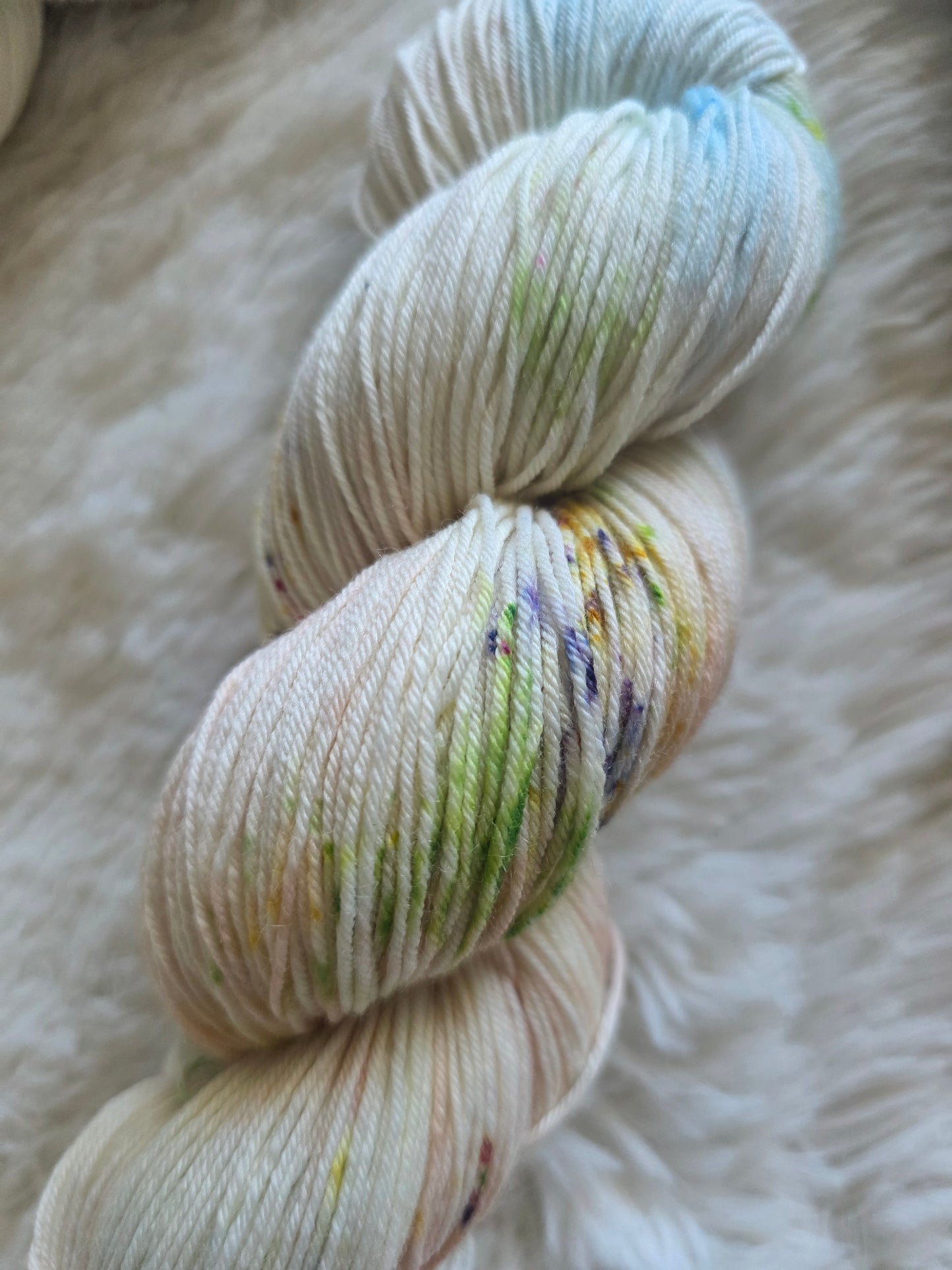 Bunny Among the Flowers Sock Yarn