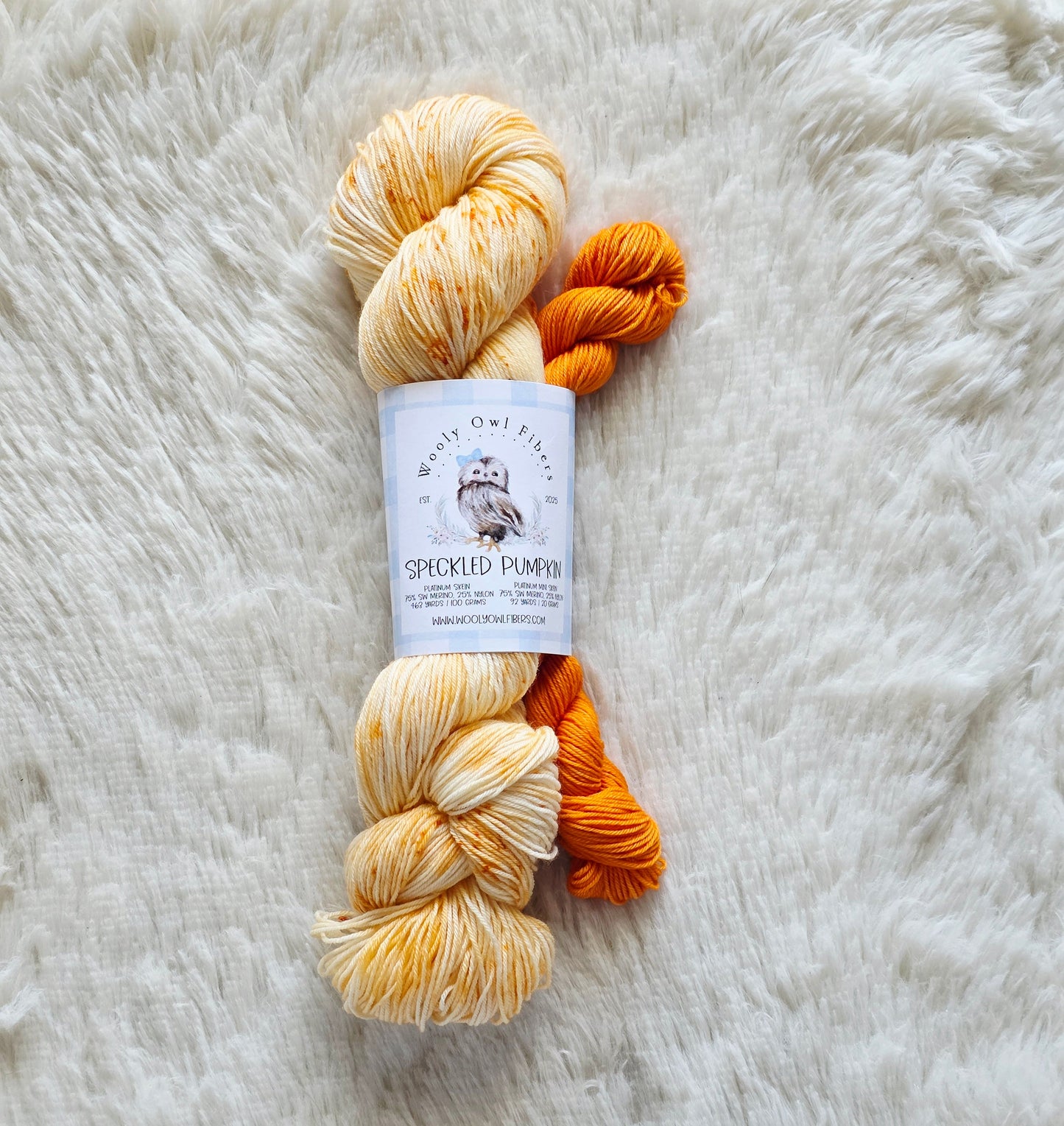 Speckled Pumpkin Sock Kit Wooly Owl Fibers