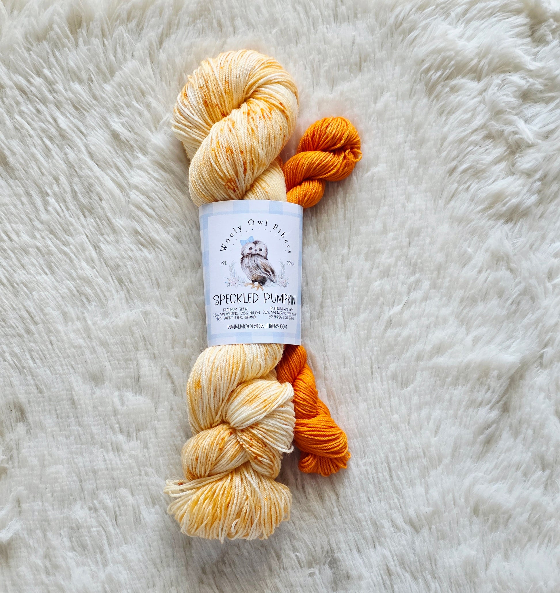 Speckled Pumpkin Sock Kit Wooly Owl Fibers