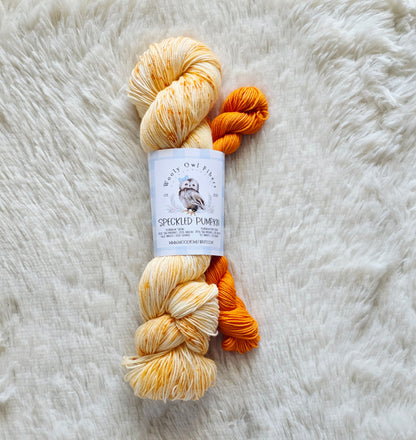 Speckled Pumpkin Sock Kit Wooly Owl Fibers