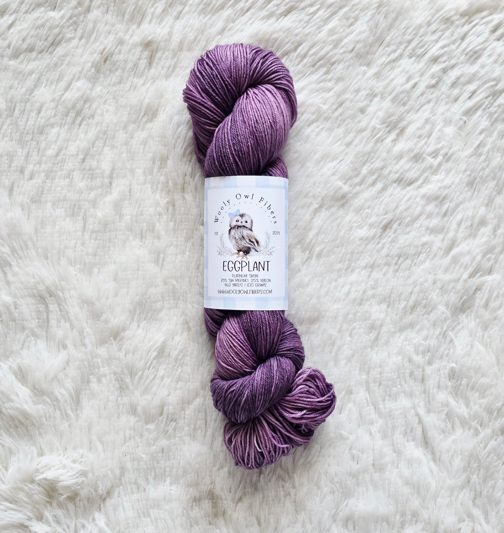 Eggplant Wooly Owl Fibers