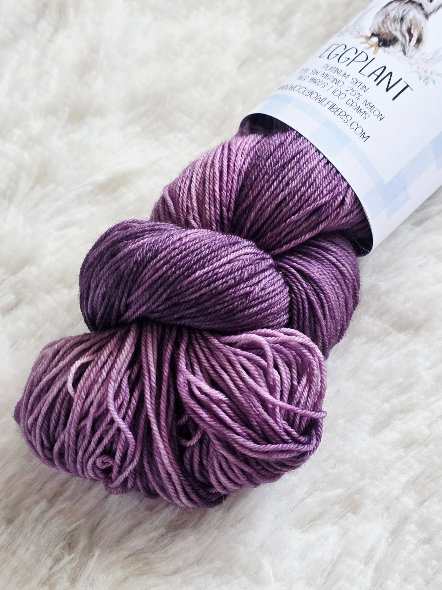 Eggplant Wooly Owl Fibers