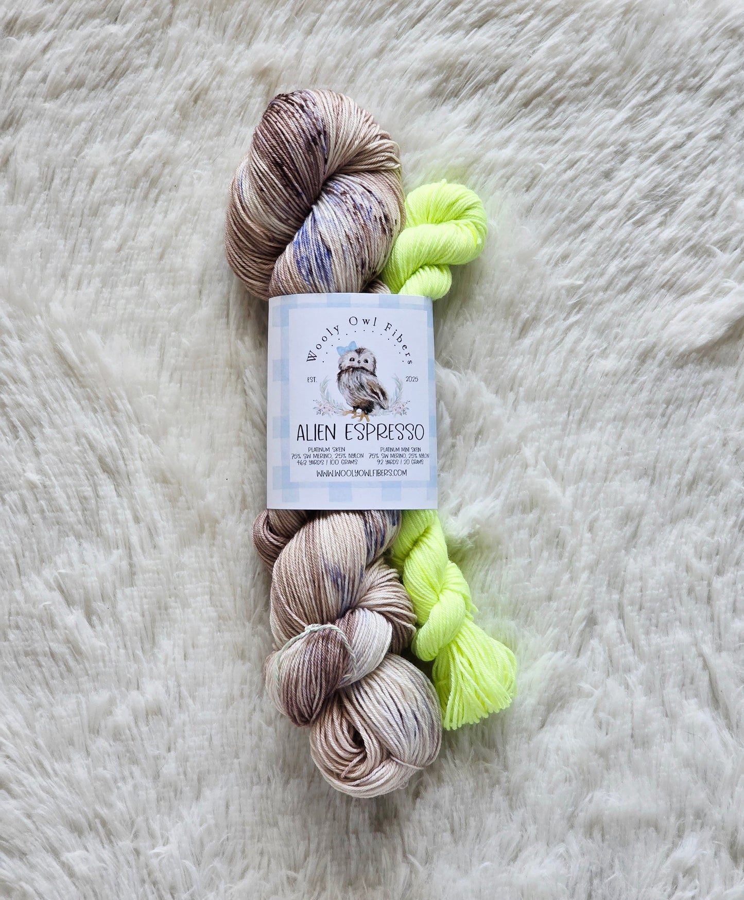 Alien Espresso Sock Kit Wooly Owl Fibers