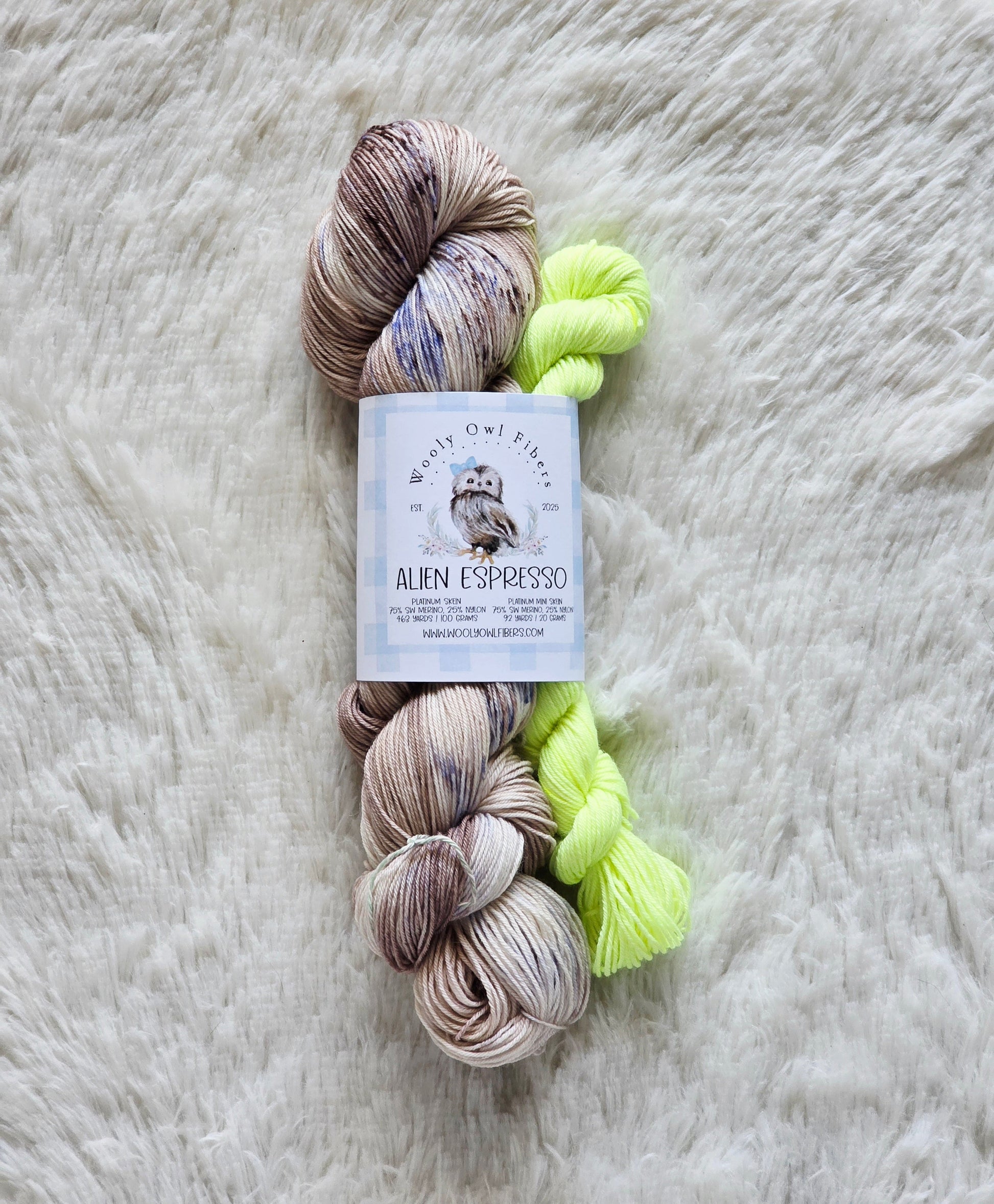 Alien Espresso Sock Kit Wooly Owl Fibers