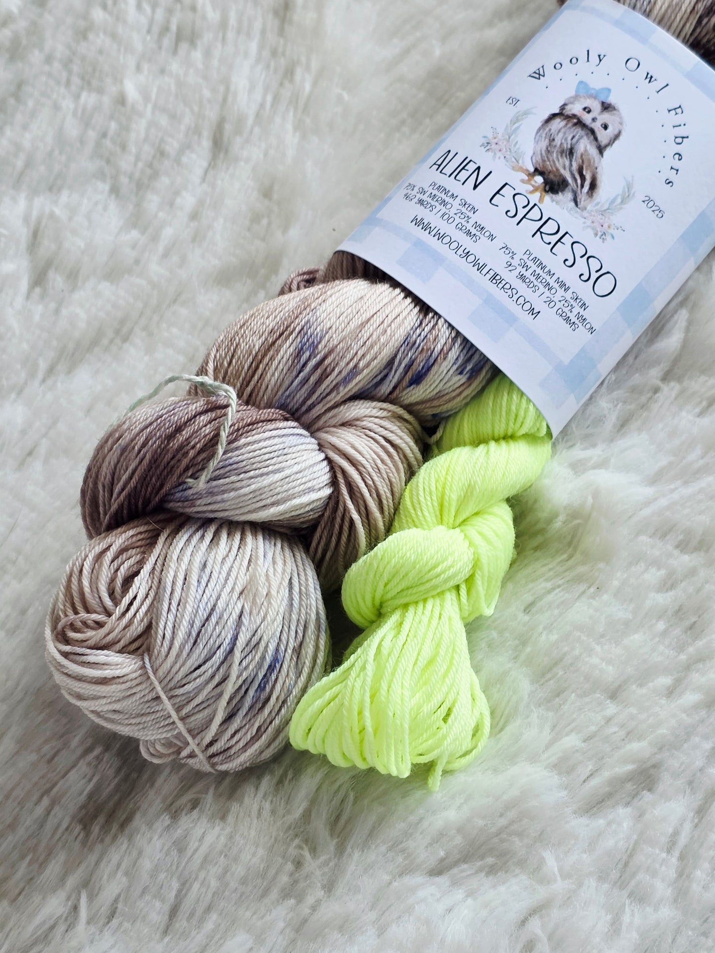 Alien Espresso Sock Kit Wooly Owl Fibers