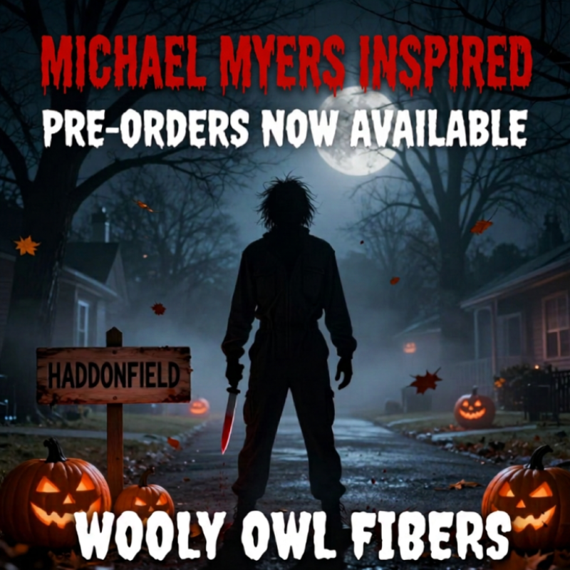 Michael Myers Halloween Inspired Advent Calendar | 12 Mini Skein Set | Pre-Order Wooly Owl Fibers