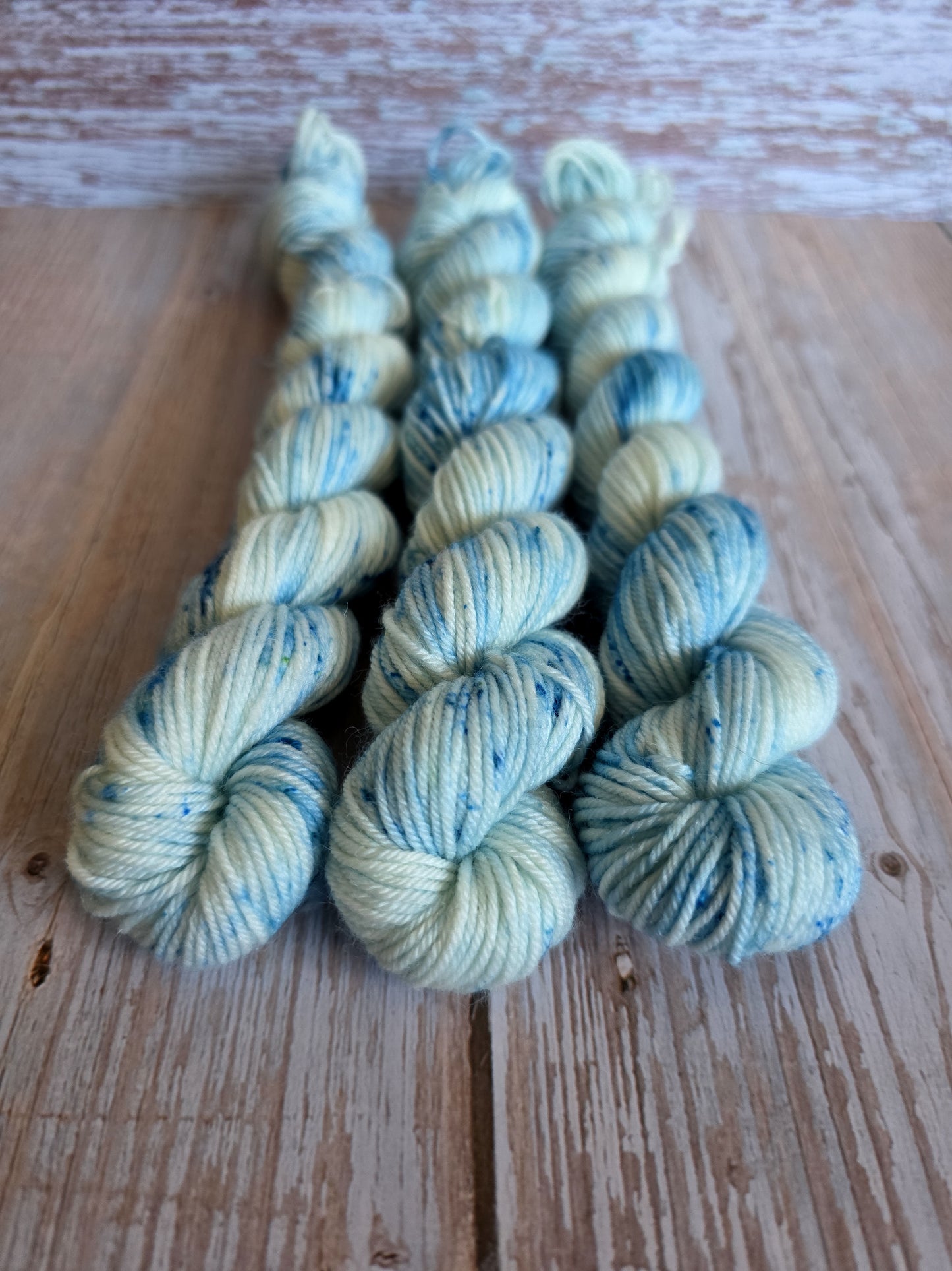 Blue Speckles Mini Skein