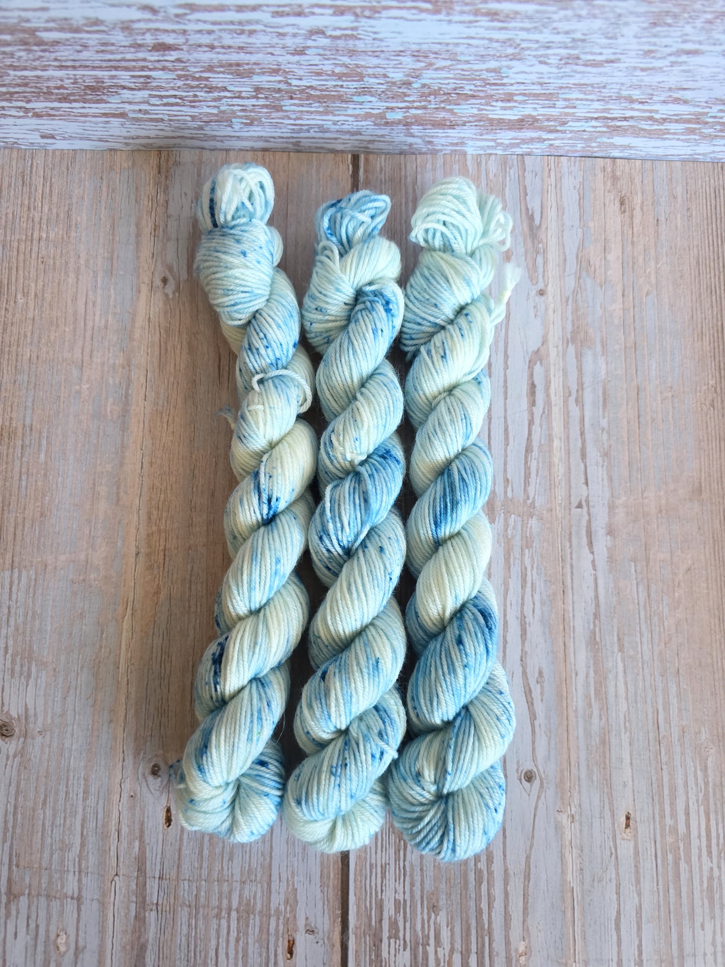 Blue Speckles Mini Skein