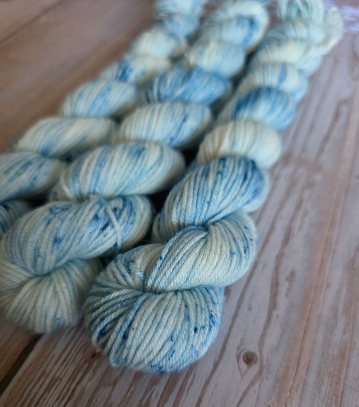 Blue Speckles Mini Skein