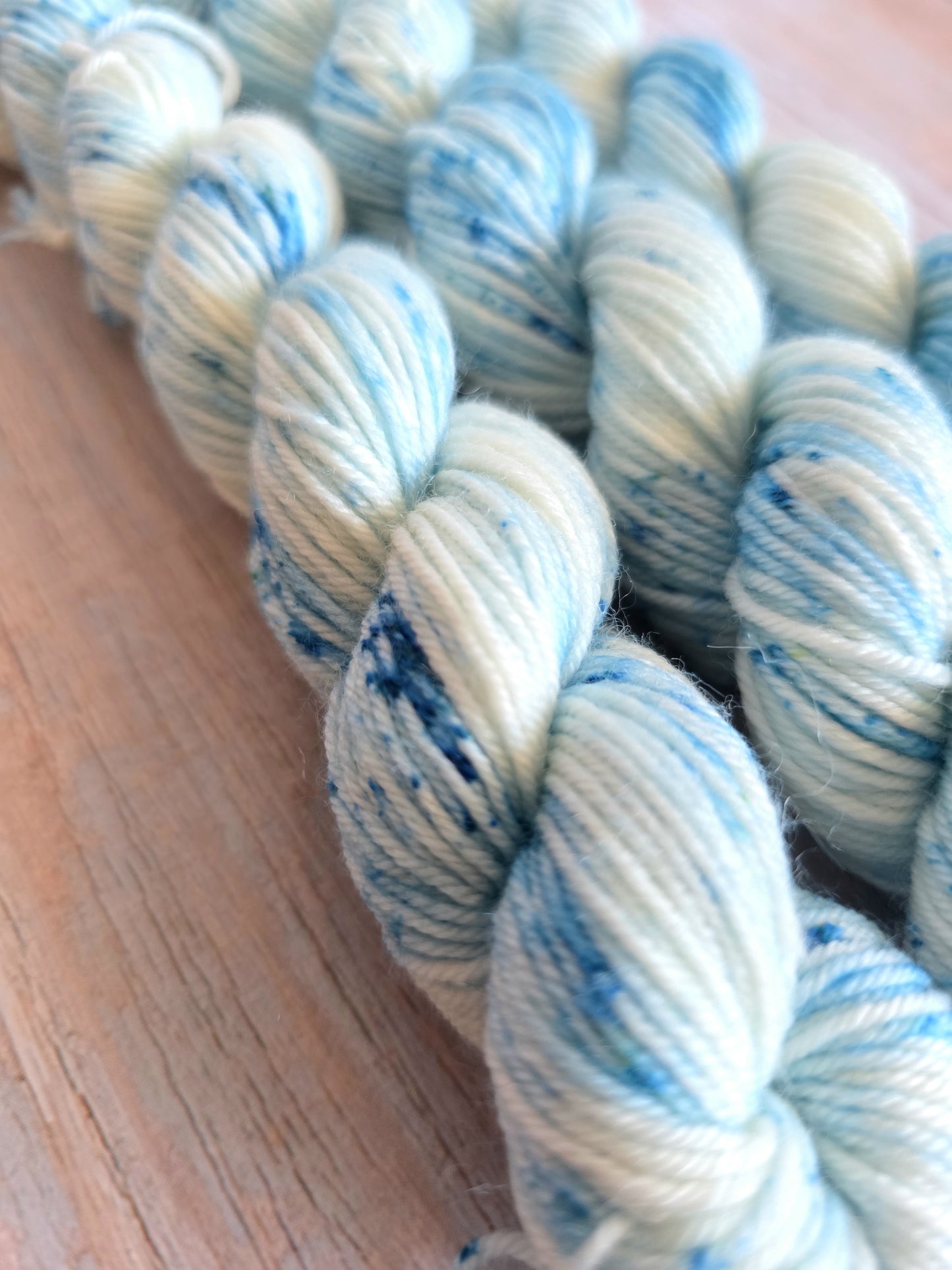 Blue Speckles Mini Skein