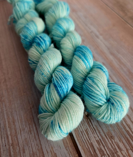 Turquoise Specks Mini Skein