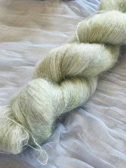 Sage Pumpkin Mohair Wooly Owl Fibers