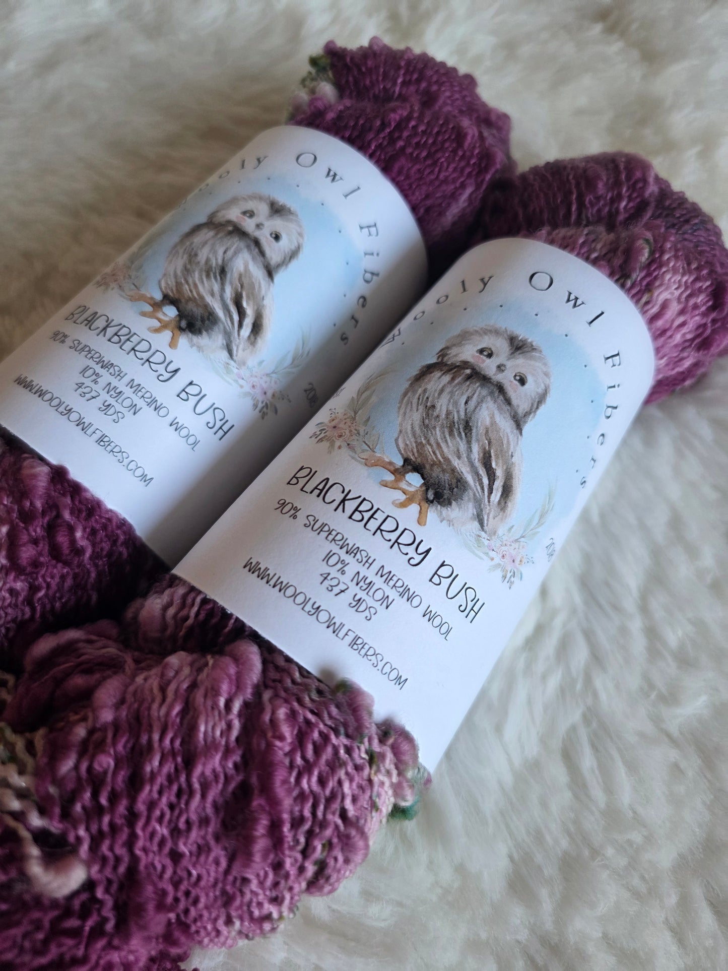 Blackberry Bush Slub Yarn 2 Pack Bundle