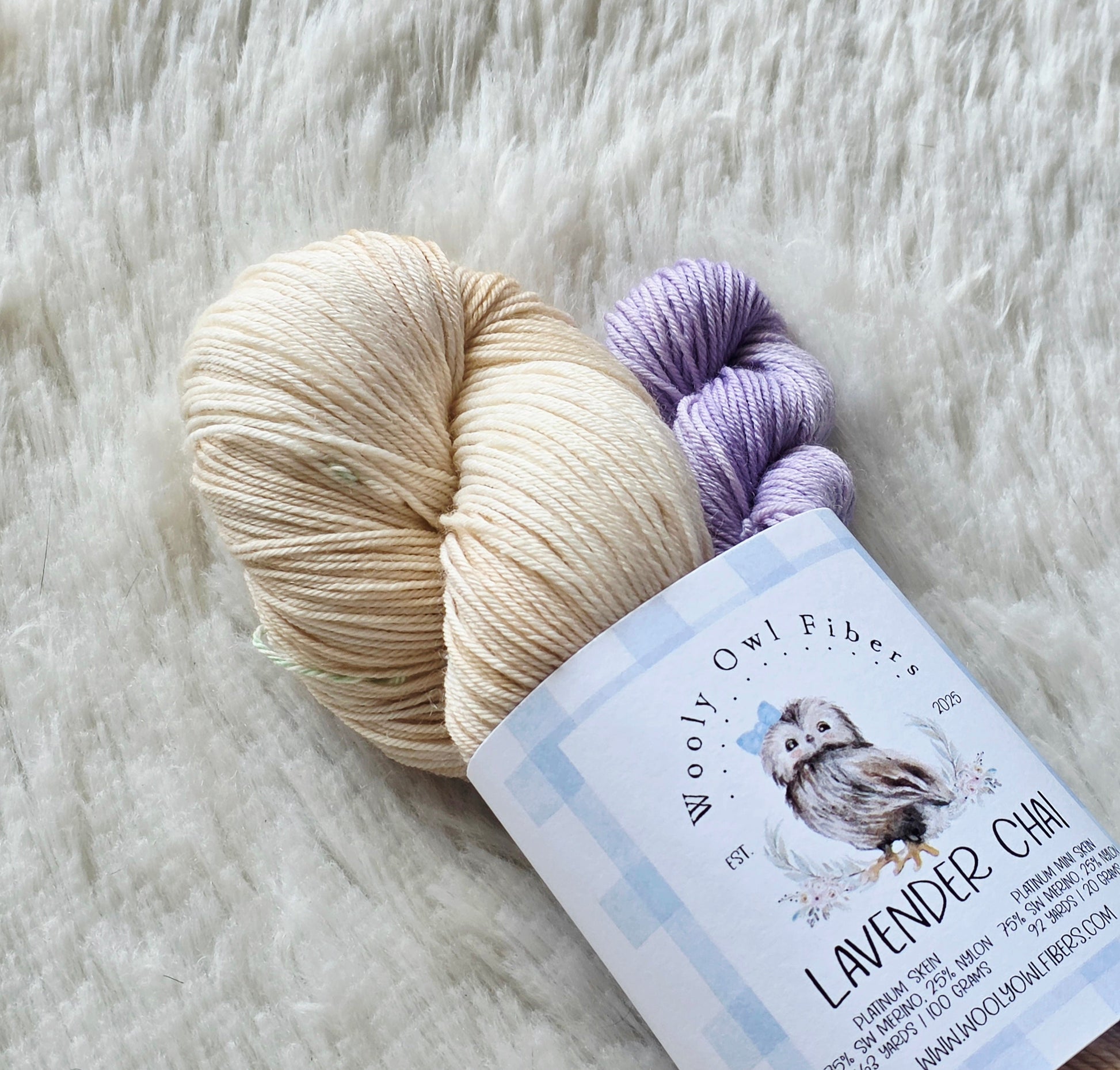 Lavender Chai Sock Kit Wooly Owl Fibers