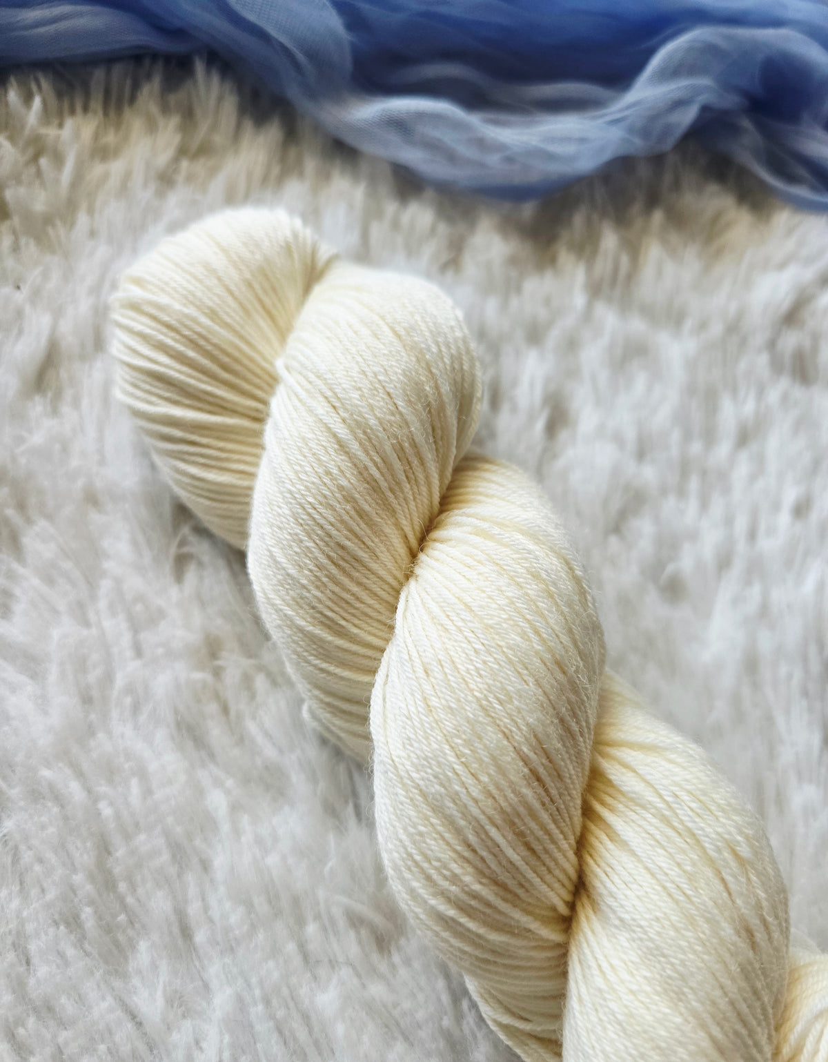 White Pumpkin BFL Sock Yarn Wooly Owl Fibers