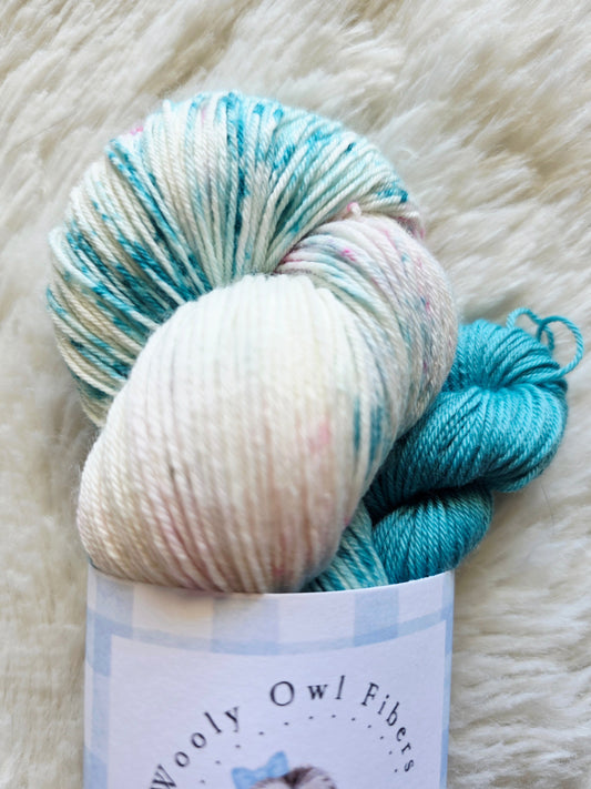 Teal & Pink Sock Kit Wooly Owl Fibers