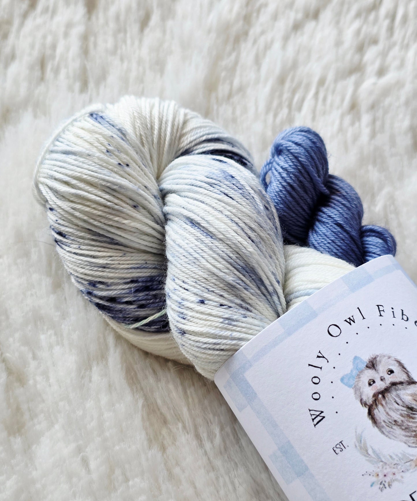 Speckled Navy Sock Kit Wooly Owl Fibers