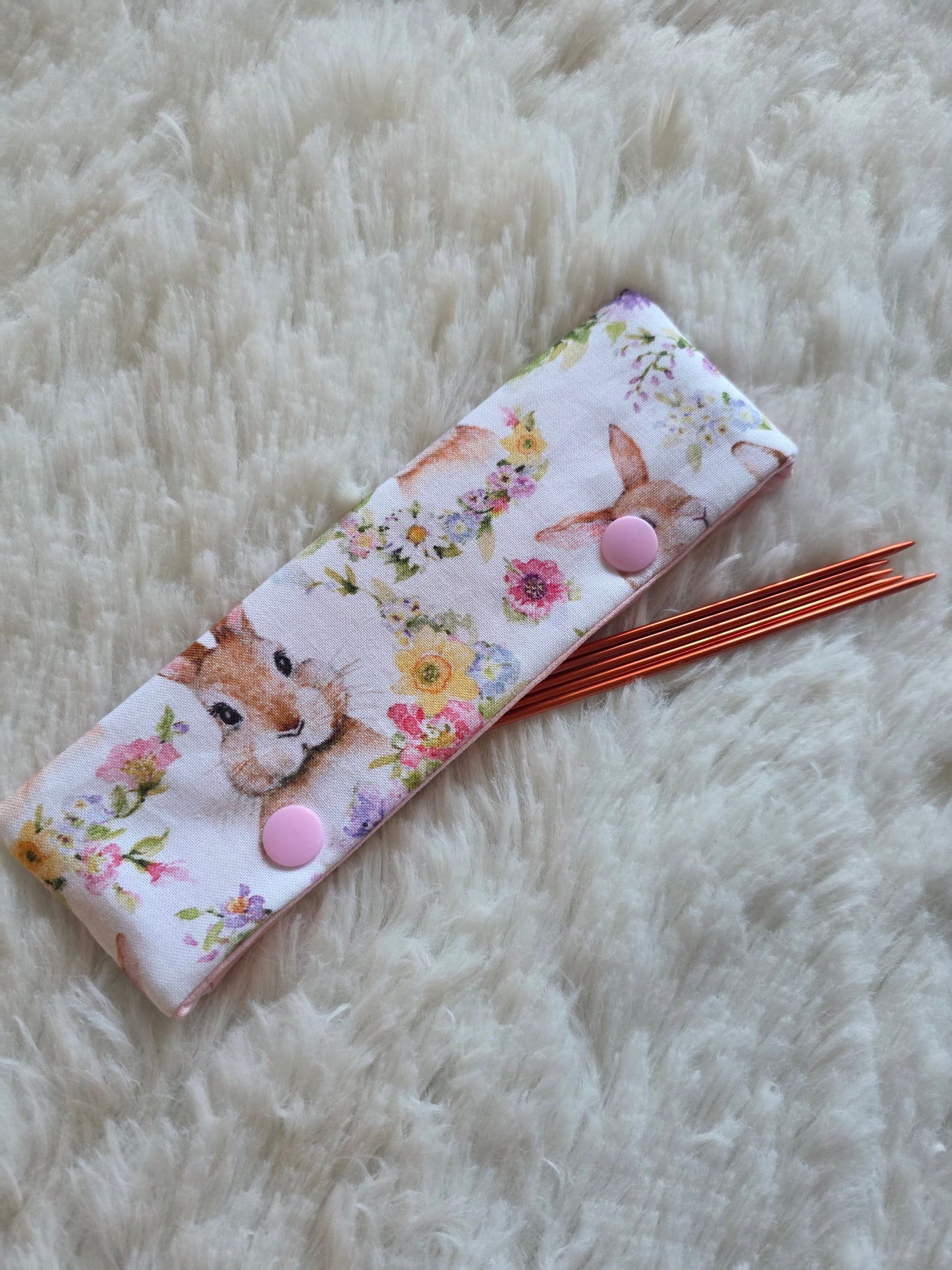 Bunny Among the Flowers Needle Case