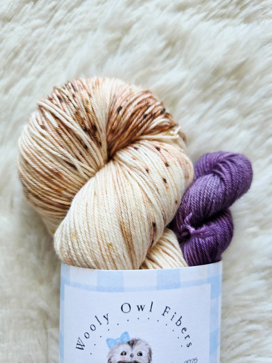 Fawn & Plum Sock Kit Wooly Owl Fibers