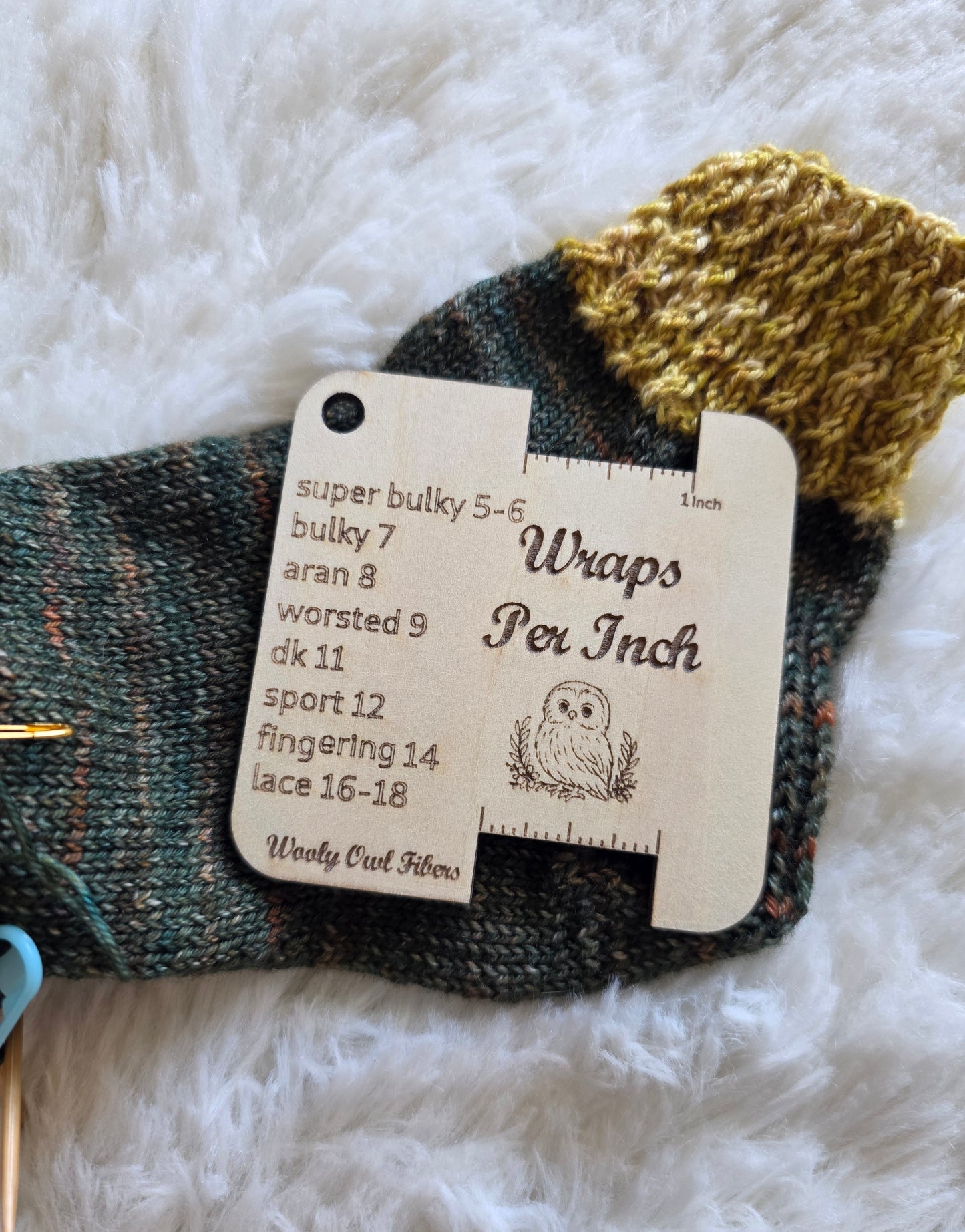 Wraps Per Inch - Knitter's Companion Block Wooly Owl Fibers