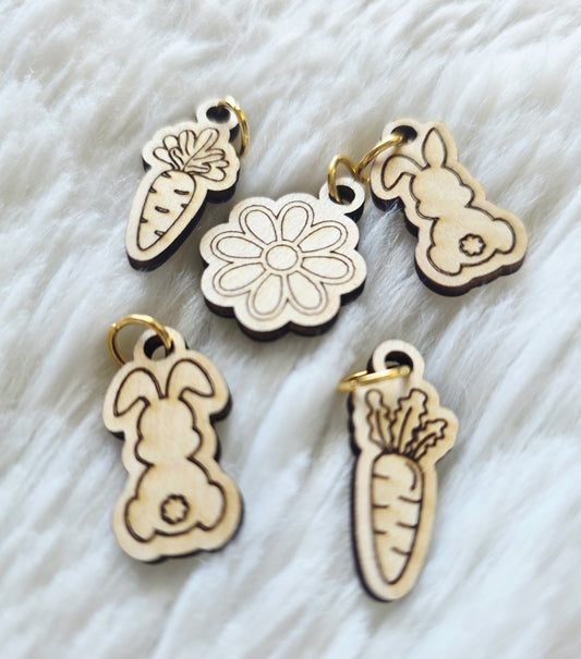 Bunny Among the Flowers Stitch Markers Set (5)