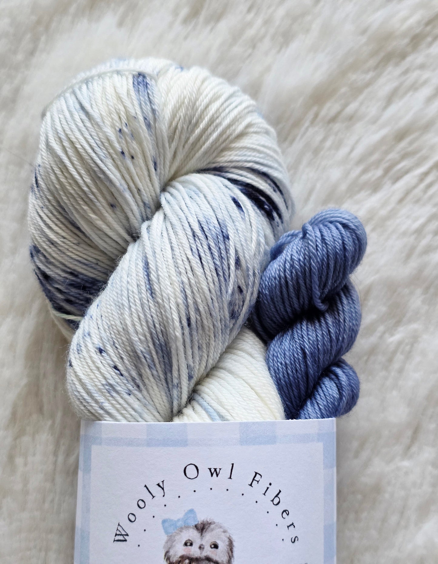 Speckled Navy Sock Kit Wooly Owl Fibers