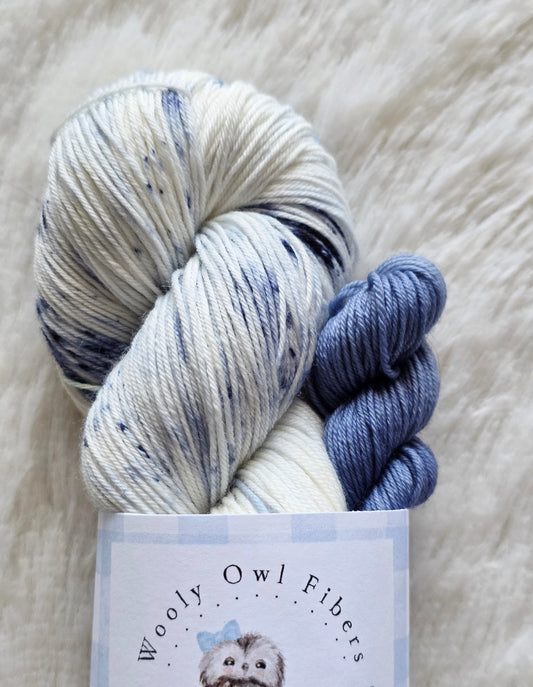 Speckled Navy Sock Kit Wooly Owl Fibers