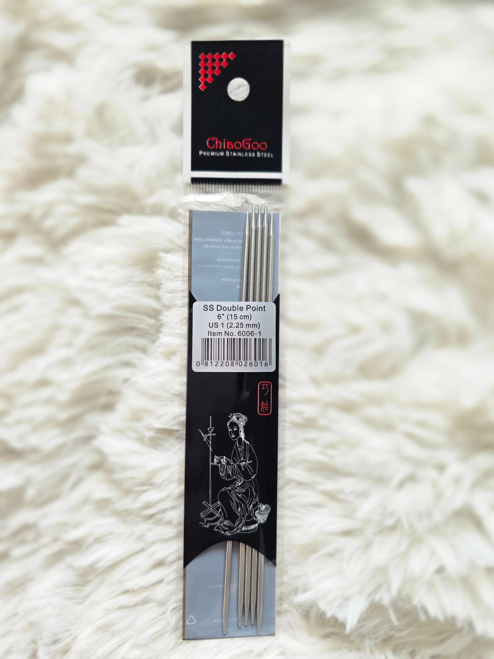 Double Points - 6" (15 cm), SS - US 1 - 2.25mm Wooly Owl Fibers