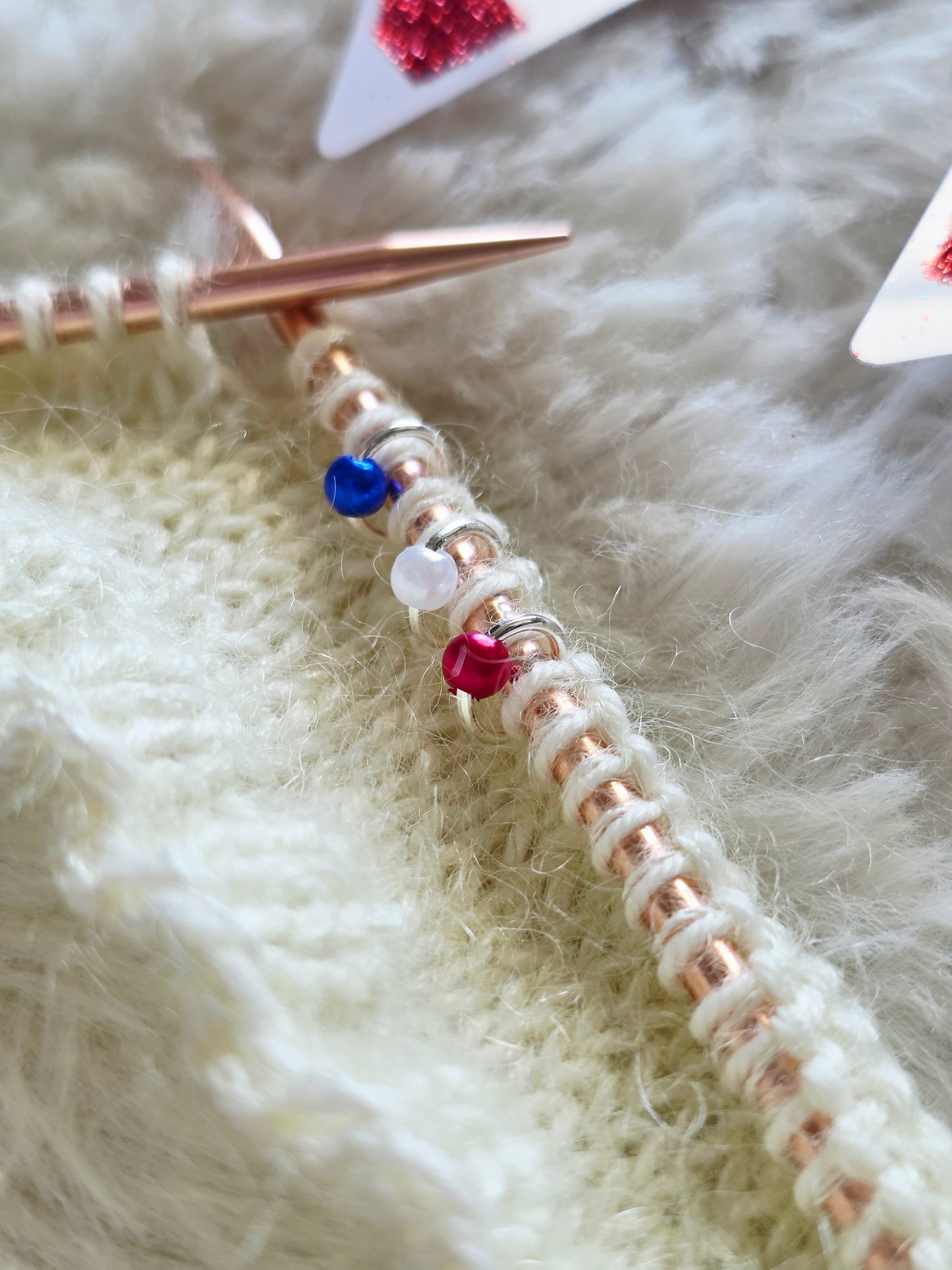 Snag-Free Beaded Stitch Markers – Pack of 9 Wooly Owl Fibers
