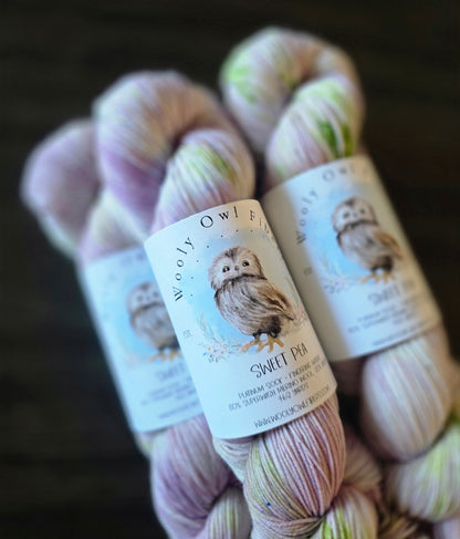 Sweet Pea Sock Yarn Wooly Owl Fibers