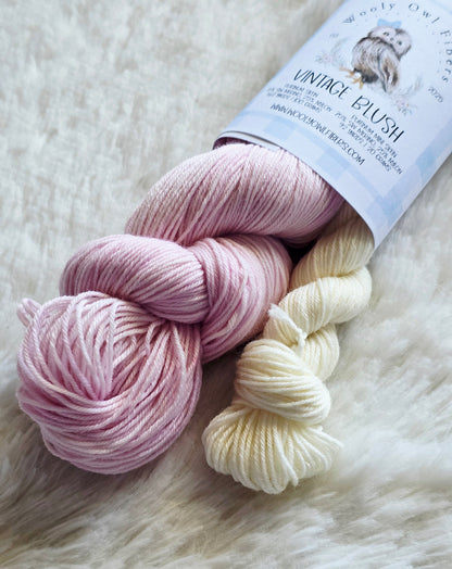 Vintage Blush Sock Kit Wooly Owl Fibers