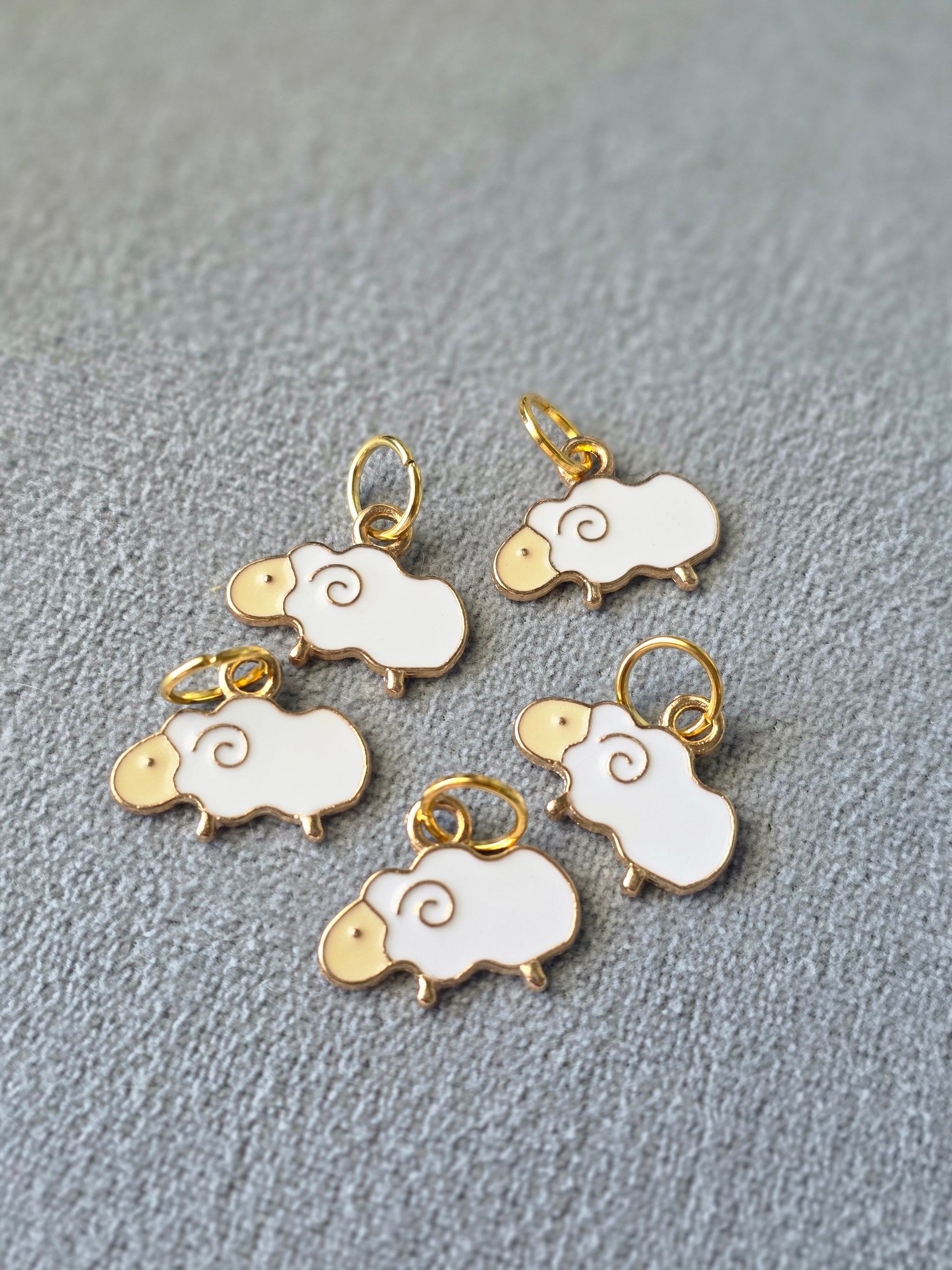 Sheep Stitch Markers (set of 5) Wooly Owl Fibers