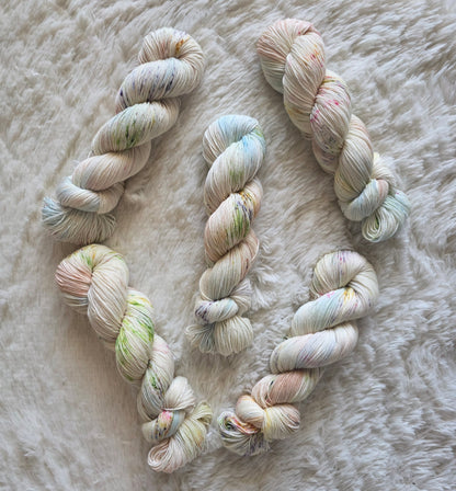 Bunny Among the Flowers Sock Yarn