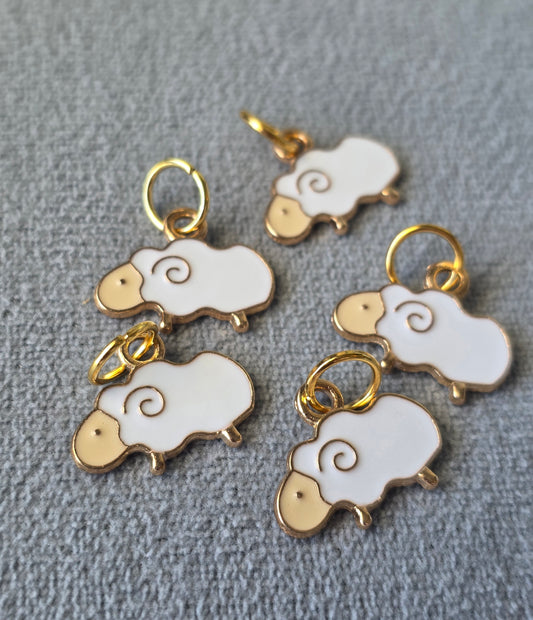 Sheep Stitch Markers (set of 5) Wooly Owl Fibers