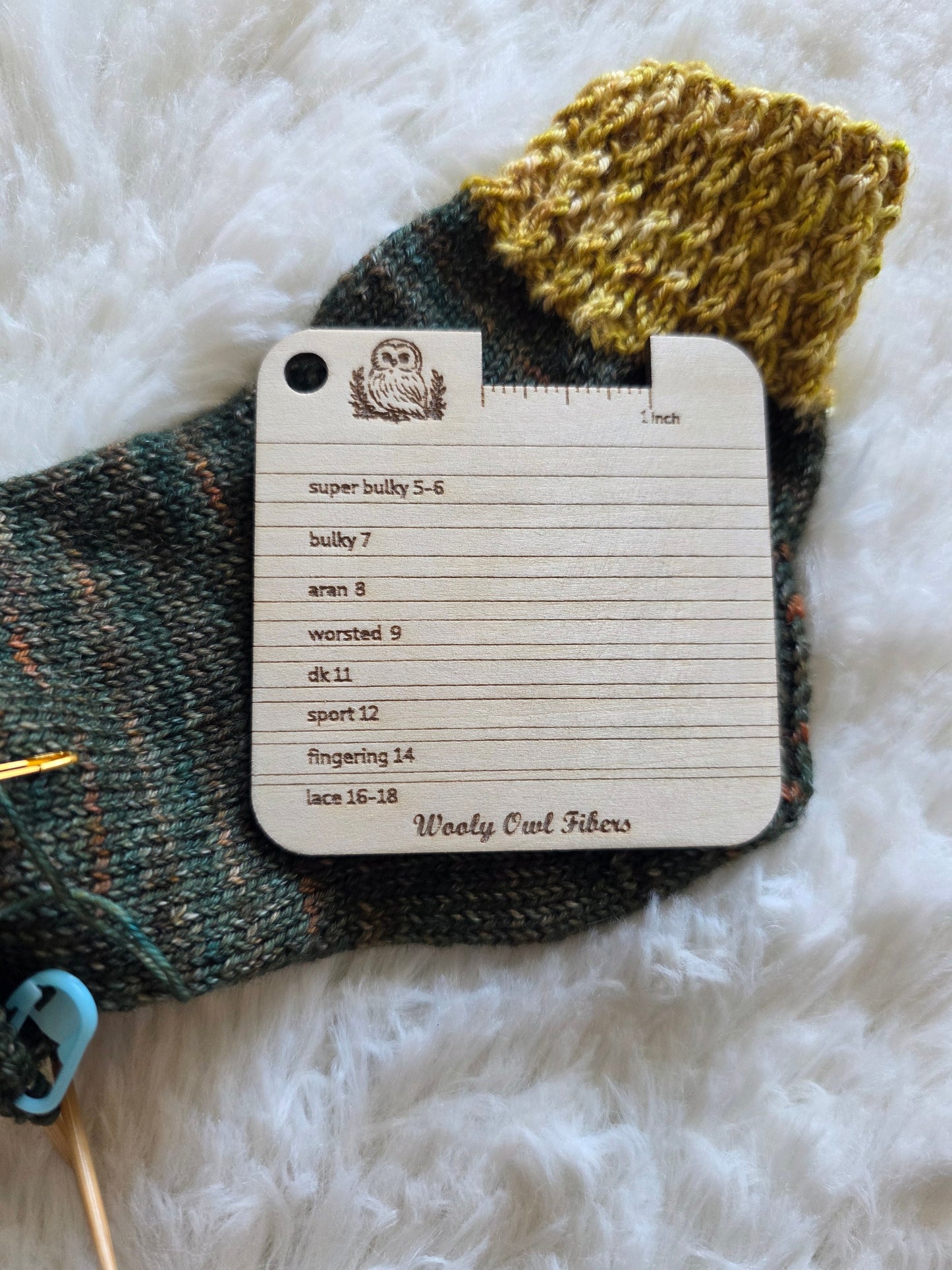 Yarn Size Reference - Knitter's Companion Block Wooly Owl Fibers