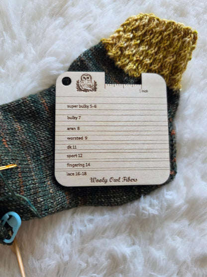 Yarn Size Reference - Knitter's Companion Block Wooly Owl Fibers