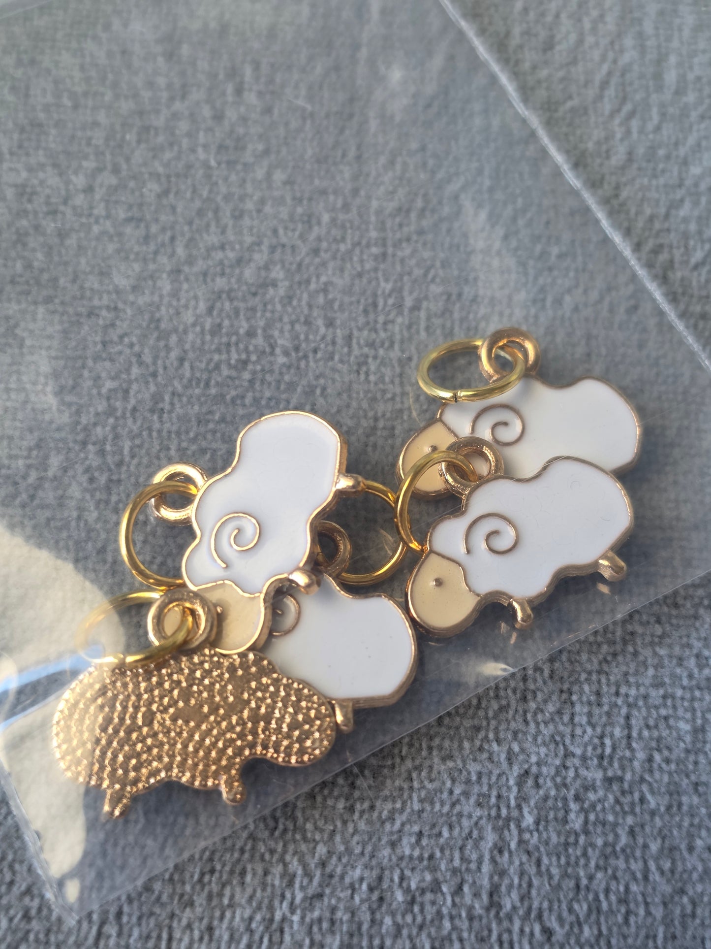 Sheep Stitch Markers (set of 5) Wooly Owl Fibers