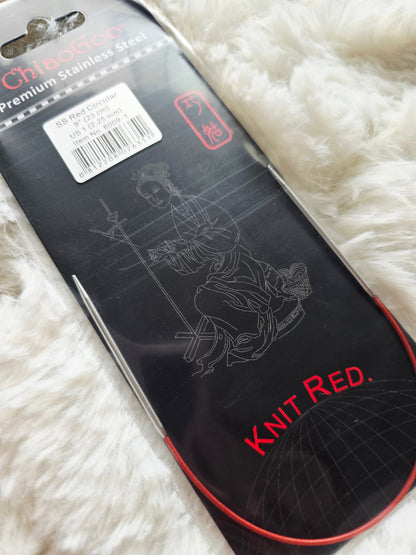 SS Knit RED™ Circulars - 9" (23 cm) - US 1 - 2.25mm Wooly Owl Fibers