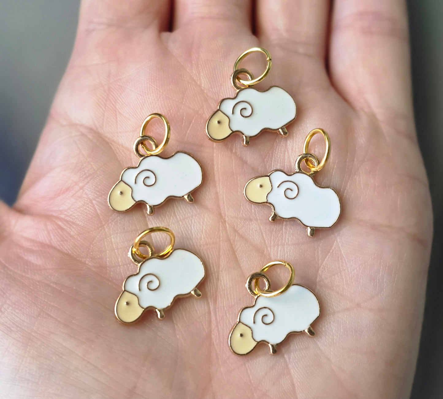 Sheep Stitch Markers (set of 5) Wooly Owl Fibers