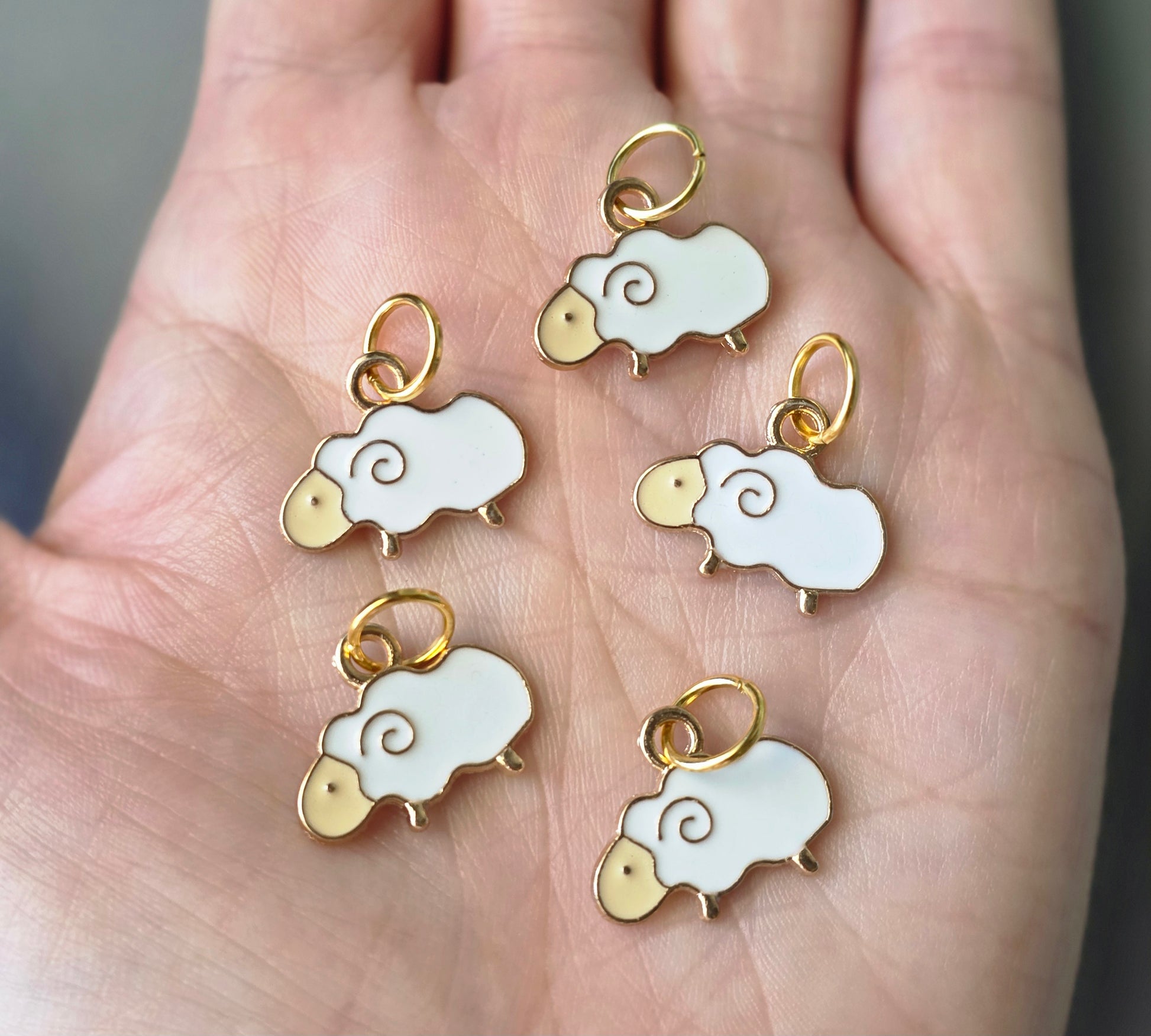 Sheep Stitch Markers (set of 5) Wooly Owl Fibers