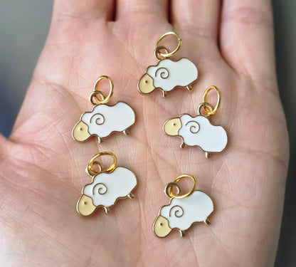 Sheep Stitch Markers (set of 5) Wooly Owl Fibers