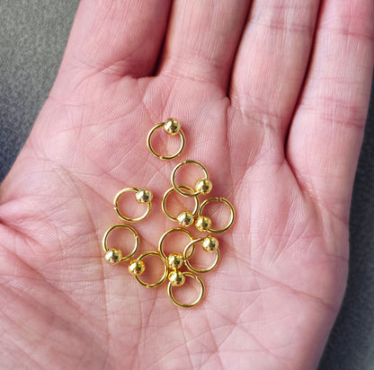 Gold Stitch Markers (set of 10) Wooly Owl Fibers