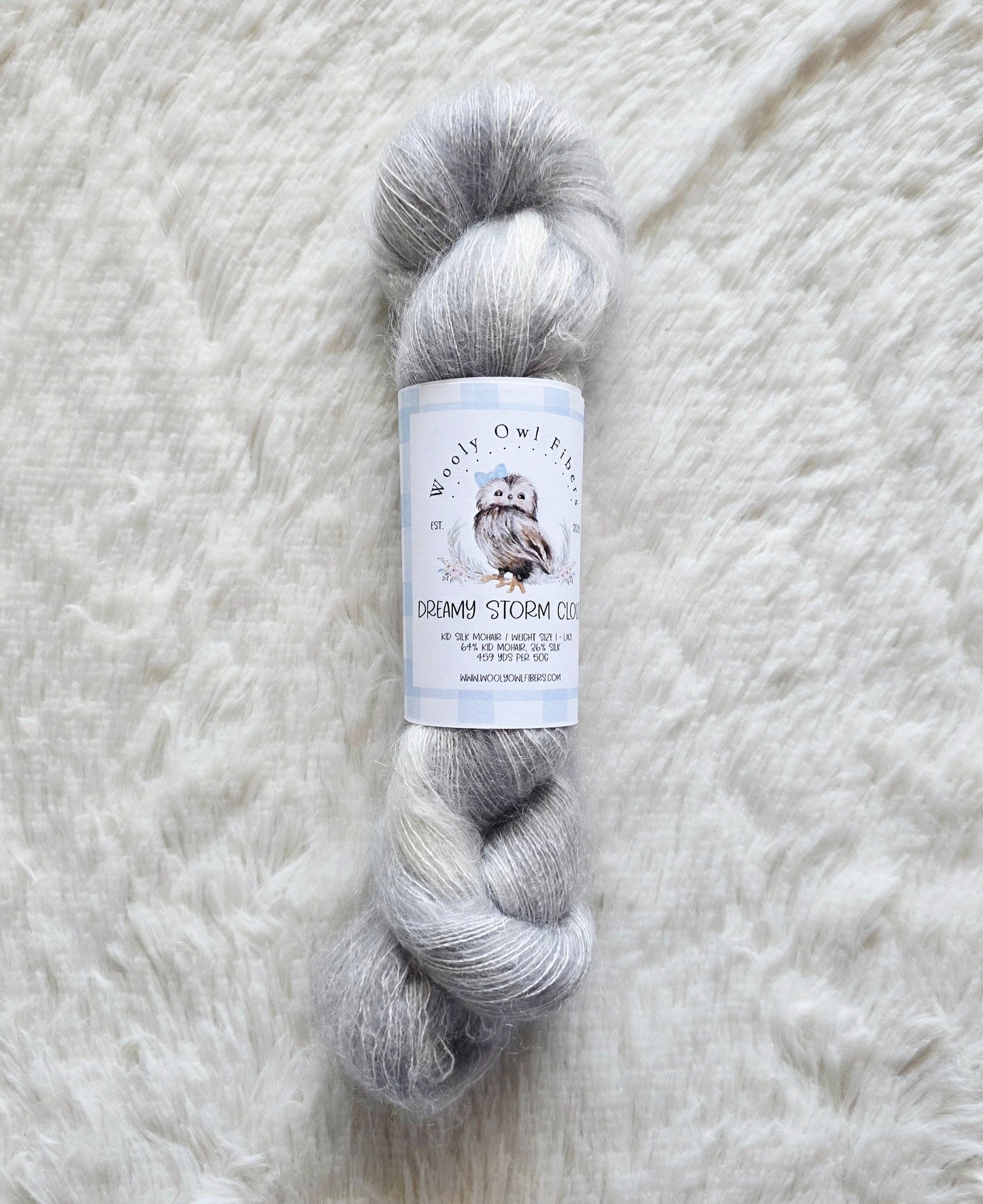Dreamy Storm Cloud Wooly Owl Fibers