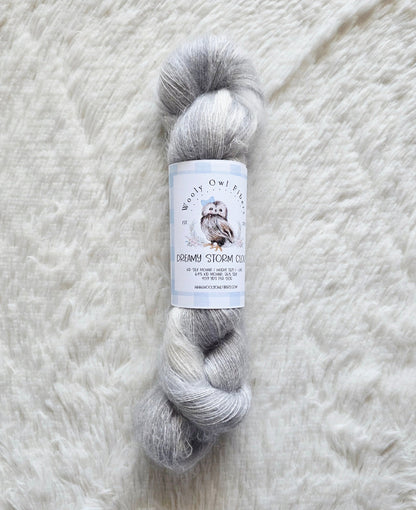 Dreamy Storm Cloud Wooly Owl Fibers
