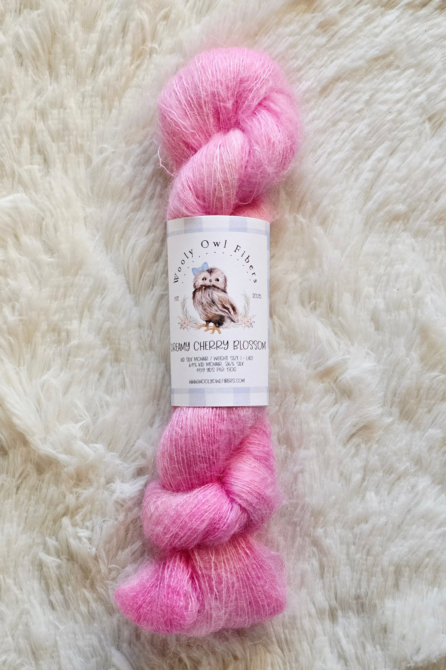Dreamy Cherry Blossom Wooly Owl Fibers