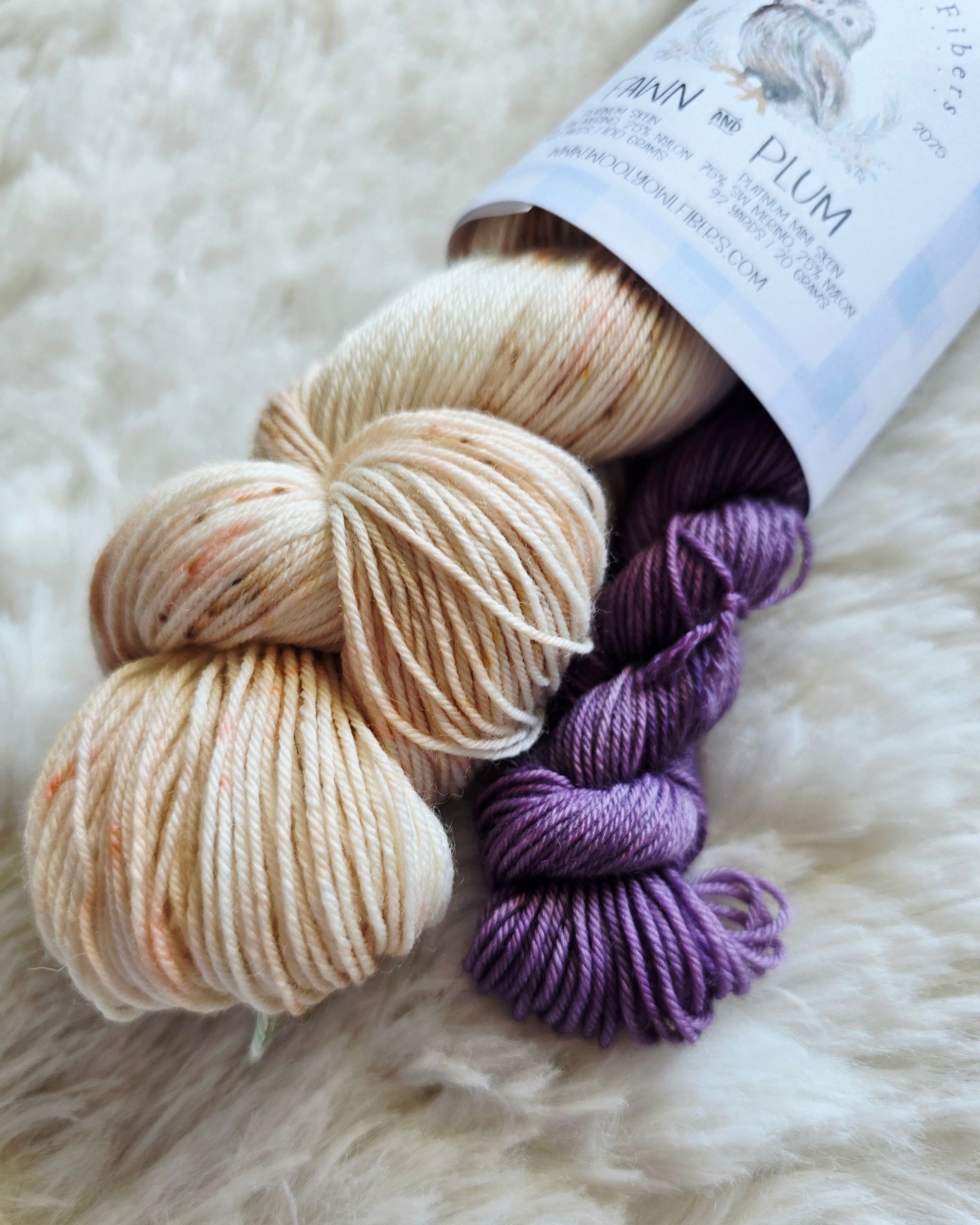 Fawn & Plum Sock Kit Wooly Owl Fibers