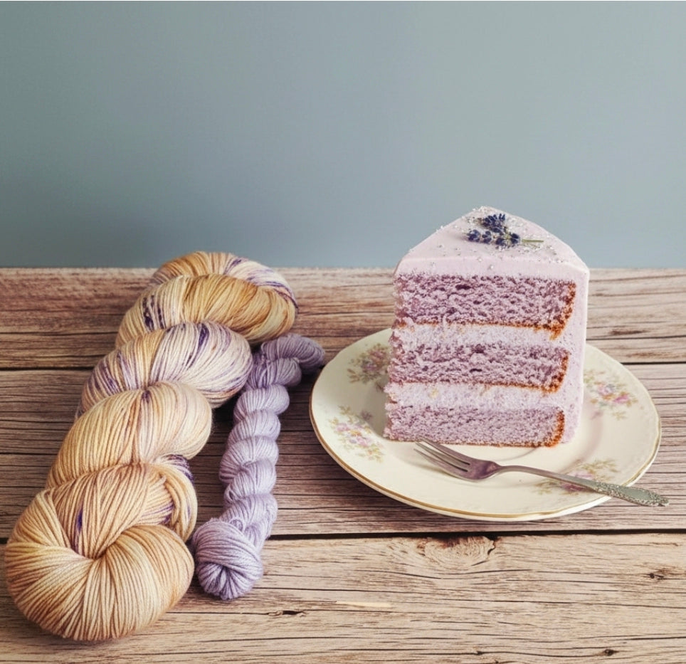 Lavender Fog Cake Sock Kit