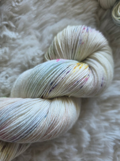 Bunny Among the Flowers Sock Yarn