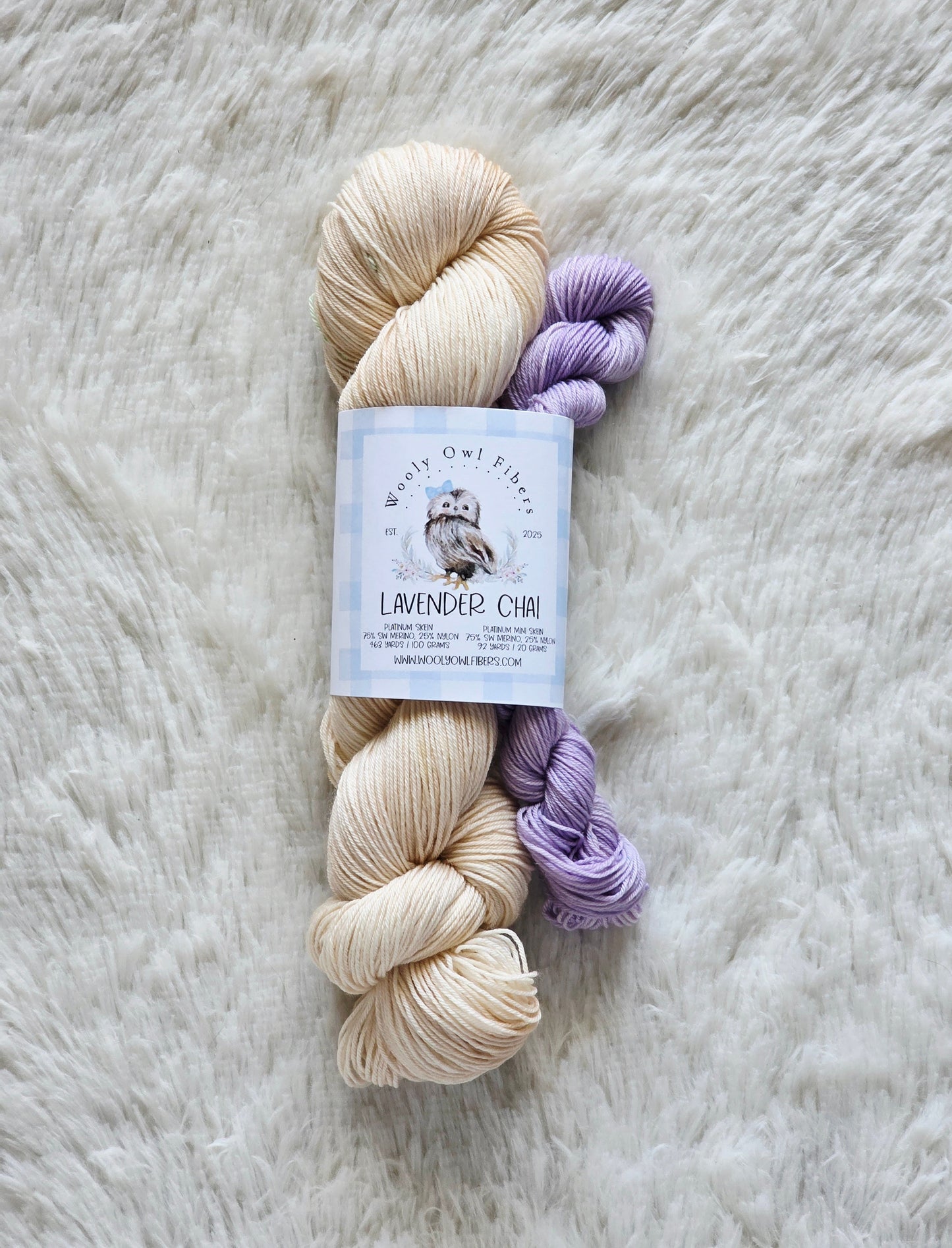 Lavender Chai Sock Kit Wooly Owl Fibers